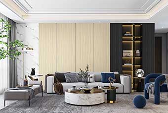 昭通轻奢风格-客厅