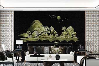 昭通森佰汇航空纤维墙咔（湖光山色）